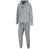 Wear By Erin Andrews Women's  Heather Gray Seattle Kraken Logo Pullover Hoodie And Pants Sleep Set In Heather Gray