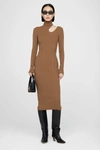 ANINE BING ANINE BING VICTORIA DRESS IN CAMEL