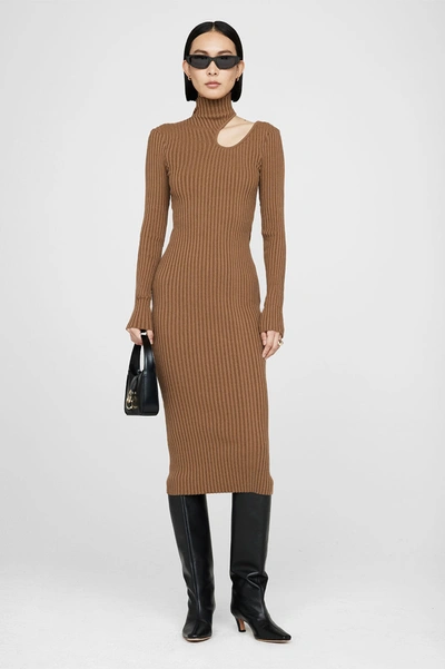 Anine Bing Victoria Dress In Camel