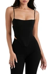 House Of Cb Sophia Corset Top In Black