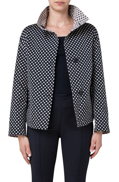 AKRIS PUNTO POLKA DOT REVERSIBLE JACKET