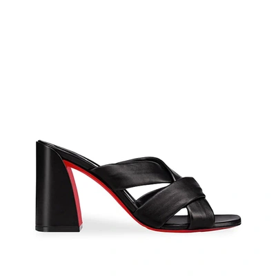 Christian Louboutin Womens Black/lin Black Dispo Club 85 Nappa Lining Black Lin Bla 7