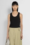 Bottega Veneta Dry Stretch Cotton Ribbed Tank Top In Black