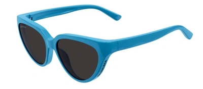 Balenciaga Bb0149s 007 Cat Eye Sunglasses In Blue