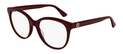 Gucci Gg0329o W 007 Oval Eyeglasses In Clear