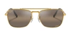 Ray Ban Rb3636 9196g5 Square Polarized Sunglasses In Brown