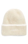 Jacquemus Le Bonnet Neve Plush Beanie In Off-white