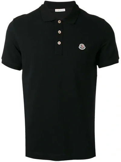 Moncler Classic Polo Shirt In Black