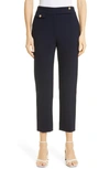 Veronica Beard Renzo High-rise Slim Cropped Pants In Navy