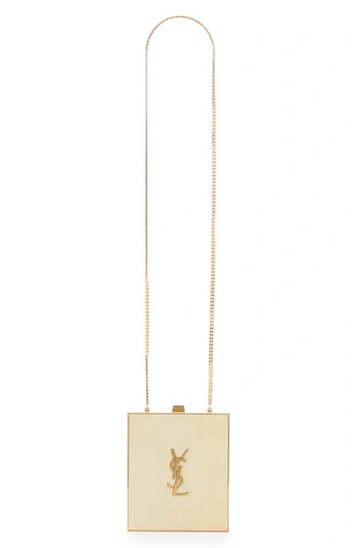 Saint Laurent Tuxedo Box Bag In Pale Sun/ Oro Antico