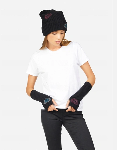 Lauren Moshi Melani Diamond Eye Arm Warmers In Black