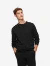 DEREK ROSE DEREK ROSE MEN'S SWEATSHIRT QUINN COTTON MODAL BLACK