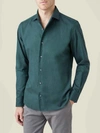 LUCA FALONI FOREST GREEN BRUSHED COTTON SHIRT