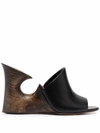 Alaïa Sculpture 105mm Platform Mules In Black