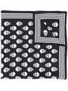 ALEXANDER MCQUEEN ALEXANDER MCQUEEN BIKER SKULL SILK SCARF