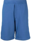 Alexander Mcqueen Alexander Mc Queen Logo Cotton Shorts In Blue