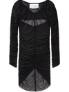 Az Factory By Ester Manas Cut-out Mesh Top In Black