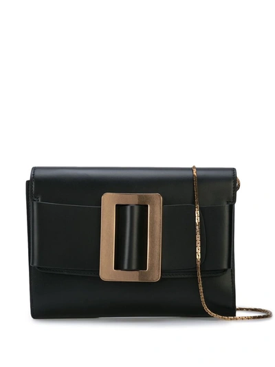 Boyy Buckle Travel Case Leather Crossbody Bag In Black