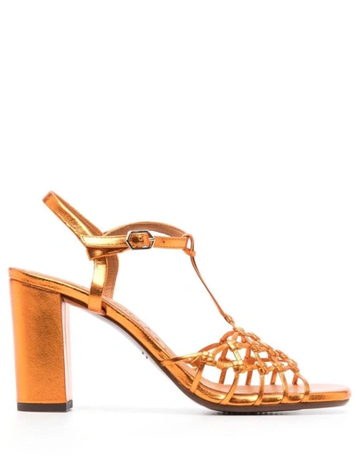 Chie Mihara Metallic-effect 90mm Sandals In Orange