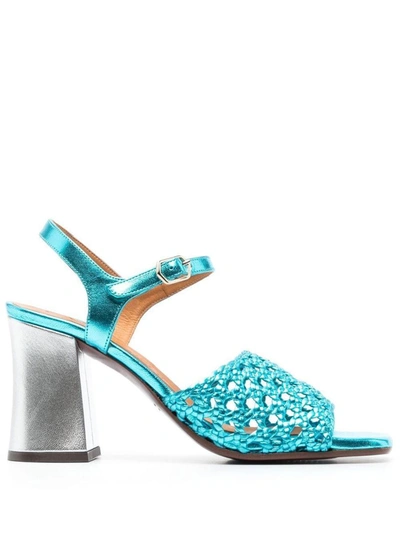 Chie Mihara Woven Open-toe 90mm Sandals In Light Blue