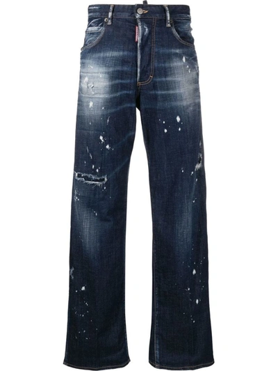 Dsquared2 San Diego Boot Cut Fit Jeans In Black