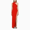 Monot High Neck Cut-out Long Dress In Red