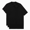 Prada Confezione Da 3 T-shirt In Jersey Di Cotone In Black