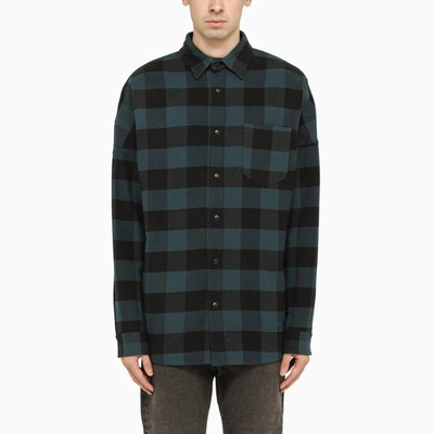 Palm Angels Classic Logo Overshirt Green White