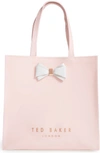 TED BAKER LARGE ICON - BOW TOTE - PINK,XS7W-XBA4-ALACON
