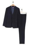Savile Row Co Check Two-piece Suit In Blue