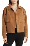 Monrow Weekend Jacket In Golden Brown