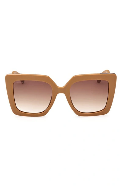 Max Mara Square-frame Tinted Sunglasses In Beige