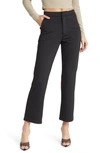 Good American Shiny Crop Scuba Trousers In Black001