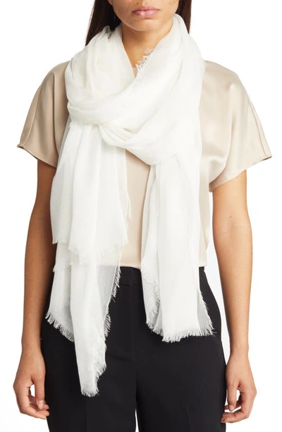 Nordstrom Modal & Silk Scarf In White