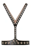 ALEXANDER MCQUEEN THE V EYELET LEATHER HARNESS