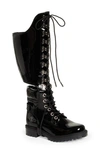 Jimmy Choo X Timberland Patent Leather Harness Boot In Black