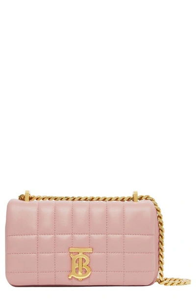 Burberry Lola Quilted Leather Chain Shoulder Bag In Dusky Pink