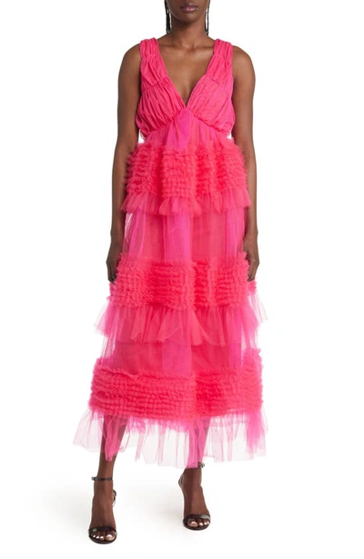 amy lynn pink dress DORIT MESH CHAIN MAIL DRESS-ALJH0095