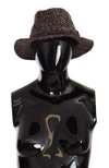 Dolce & Gabbana Gray Melange Blended Textured Tweed Hat In Gray