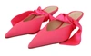 Gia Couture Pink Leather Lace Up Kitten Heels Pumps Shoes In Pink