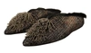 Paola D'arcano Gold Jacquard Leather Embellished Slip On Shoes In Gold