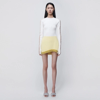 Jonathan Simkhai Dua Embelished Mini Skirt In Daffodil