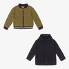 JACADI PARIS BOYS BLUE & GREEN 2-IN-1 COAT