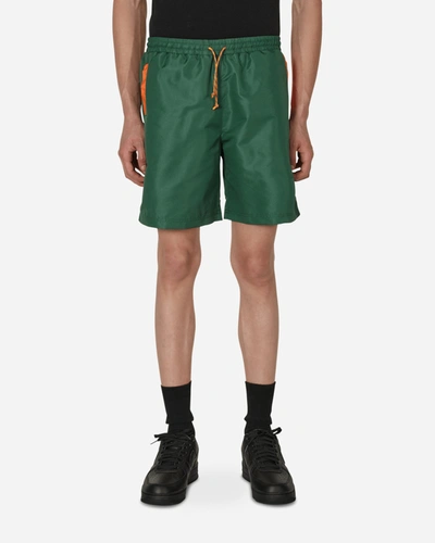 Domestik Colorblock Shorts In Green