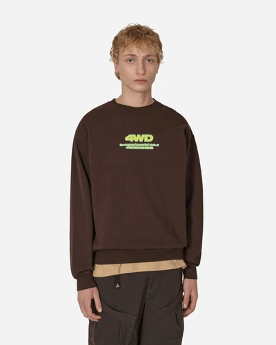 4 Worth Doing Experimental Studio Crewneck Sweatshirt In Brown