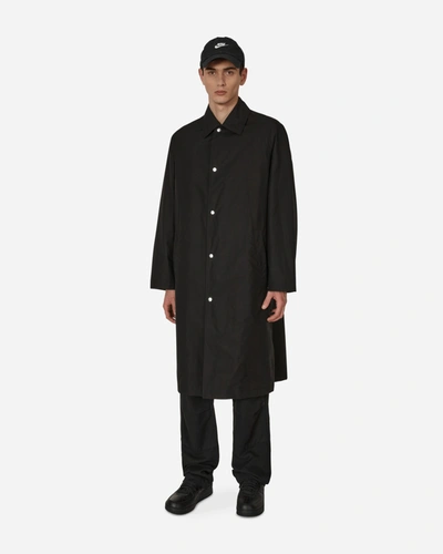 Jil Sander Lightweight Cotton Coat With Back Logo In Black