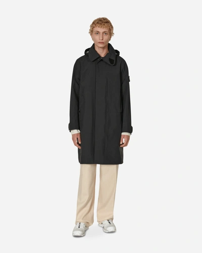 Stone Island Shadow Project Long Trench Coat In Black