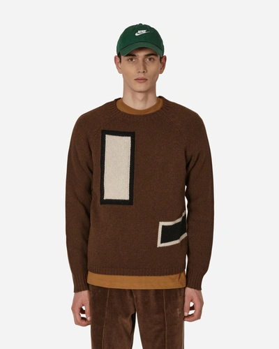Levi's Made And Crafted Raglan Sweater Brown In Multicolor