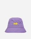 Acne Studios Logo-appliquéd Garment-dyed Cotton-twill Bucket Hat In Purple