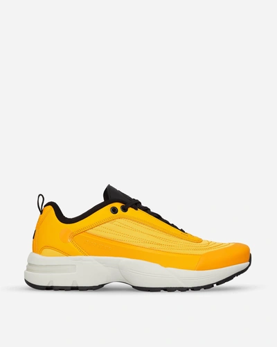 Stone Island Grime Rubber-trimmed Canvas Sneakers In Orange